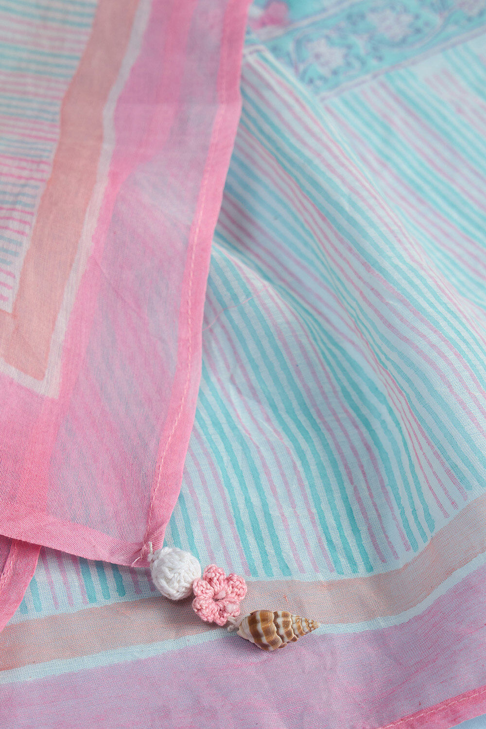 Blue Rajasthan Pure Silk Cotton Printed Sanganeri Saree image number null