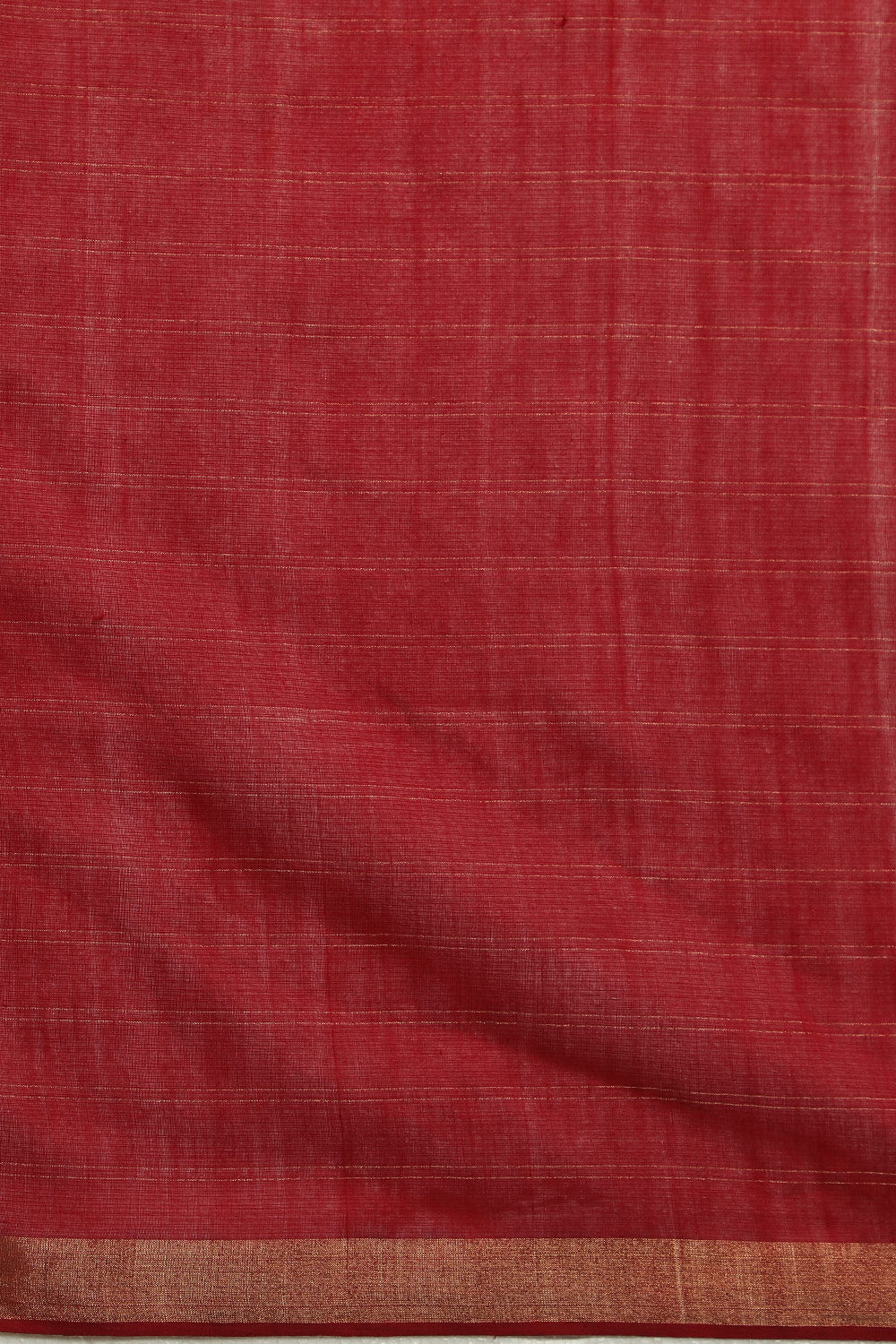 Red Woven Pure Silk Cotton Bengal Saree image number null
