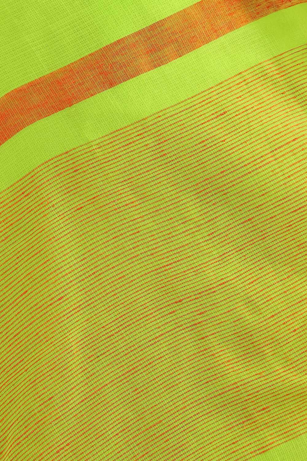 Light Green Pure Silk Cotton Bengal Saree image number null