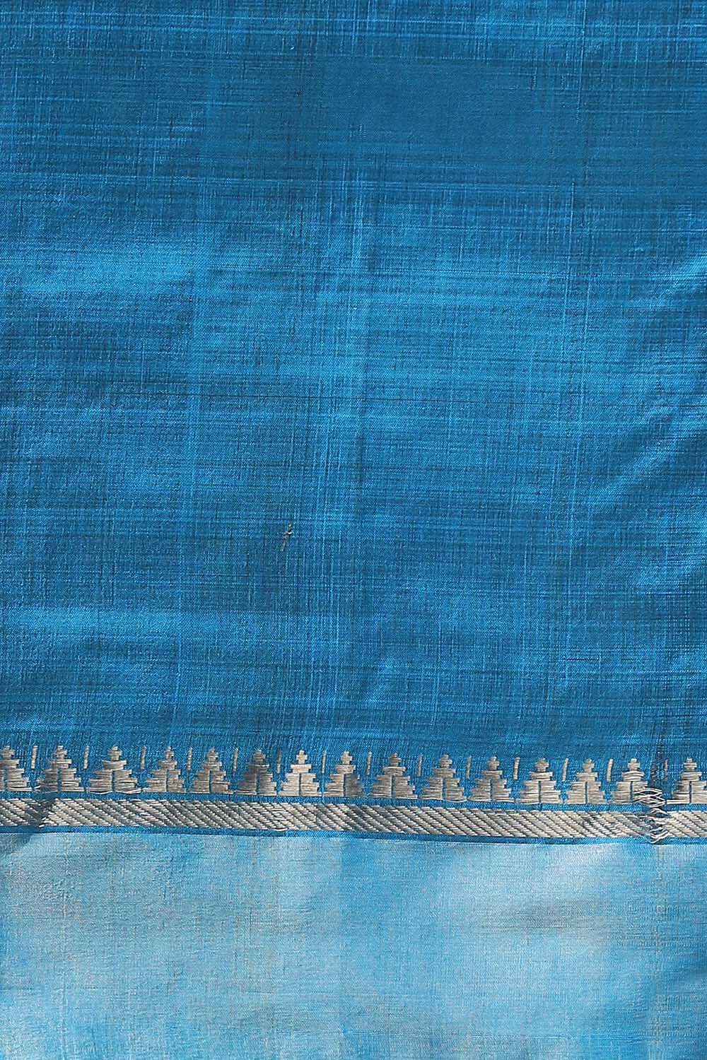 Black Pure Silk Woven Saree image number null