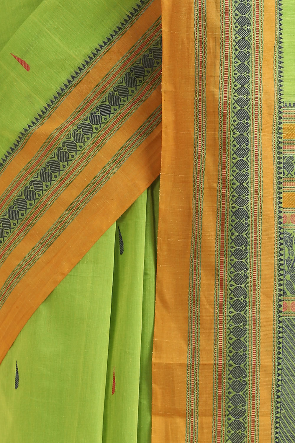 Light Green Pure Cotton South Saree image number null