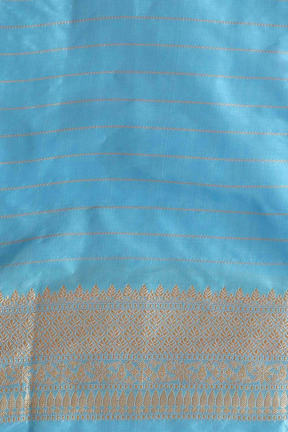 Light Green Pure Silk Banarasi Saree image number null