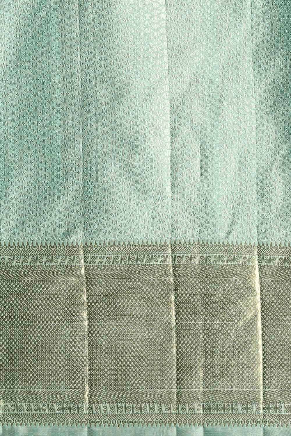 Light Blue Pure Silk Kanjivaram Saree image number null