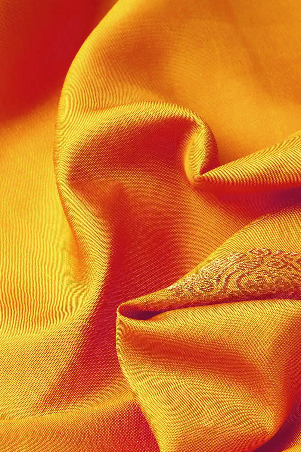 Yellow Pure Silk Kanjivaram Saree image number null