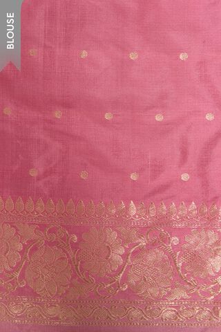 Light Pink Pure Silk Kadwa Banarasi Saree thumbnail image number null
