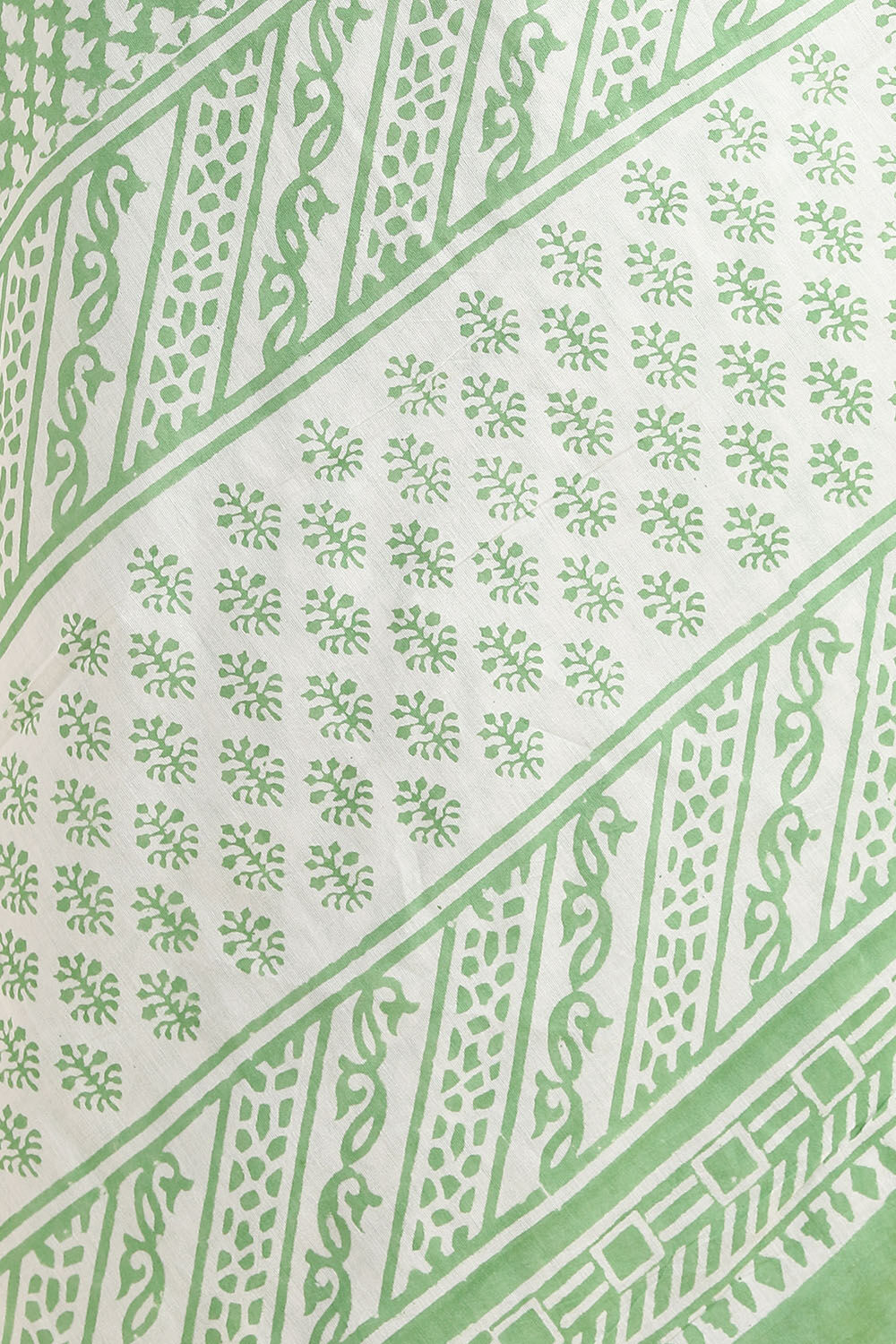 Light Green Pure Cotton Sanganeri Printed Saree image number null