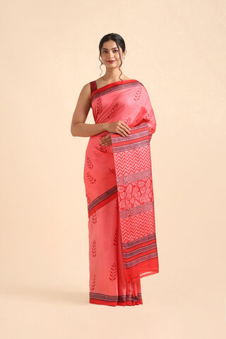 Pink Pure Silk Printed Saree image number