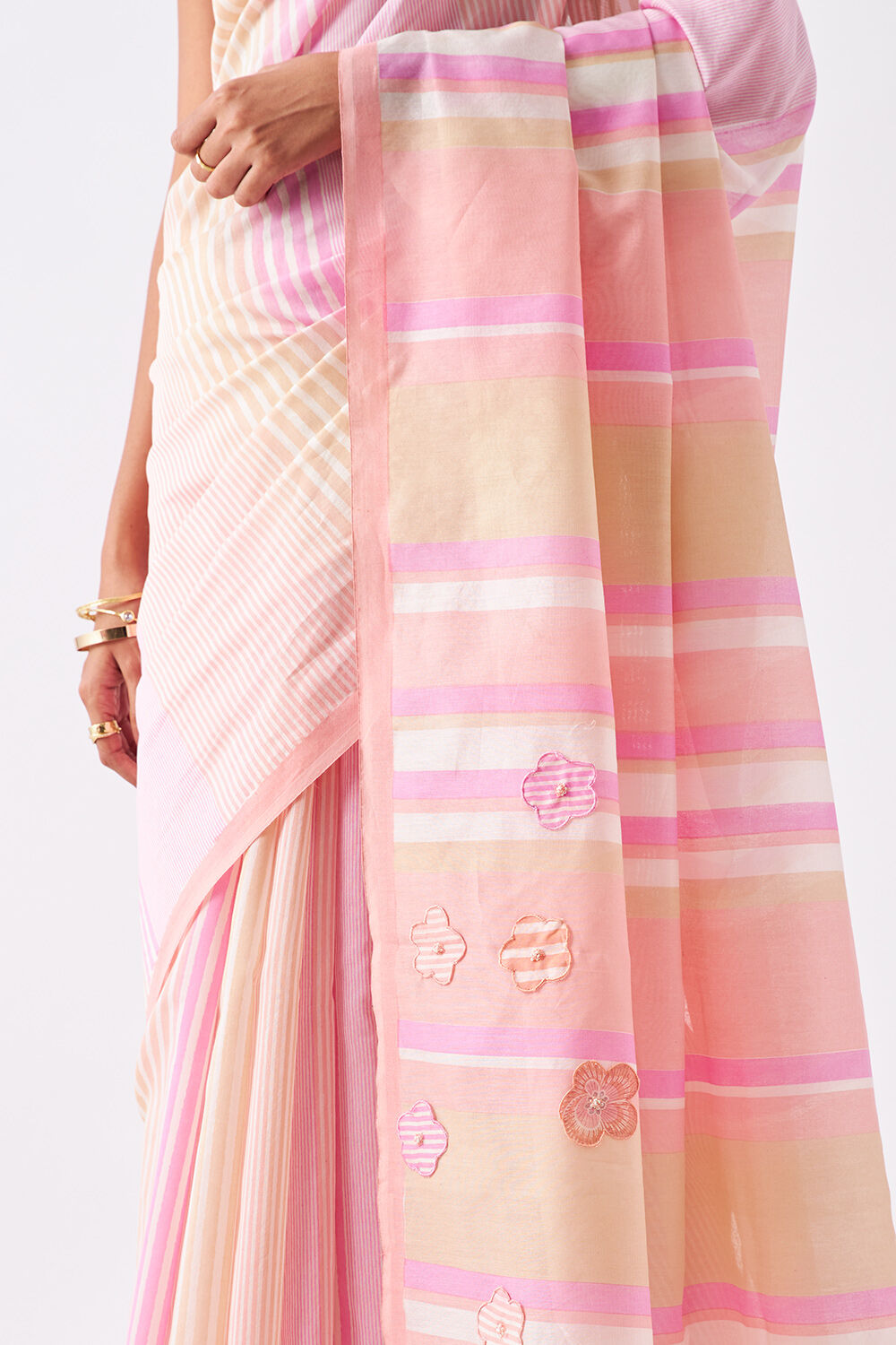 Light Pink Pure Silk Cotton Printed Saree image number null