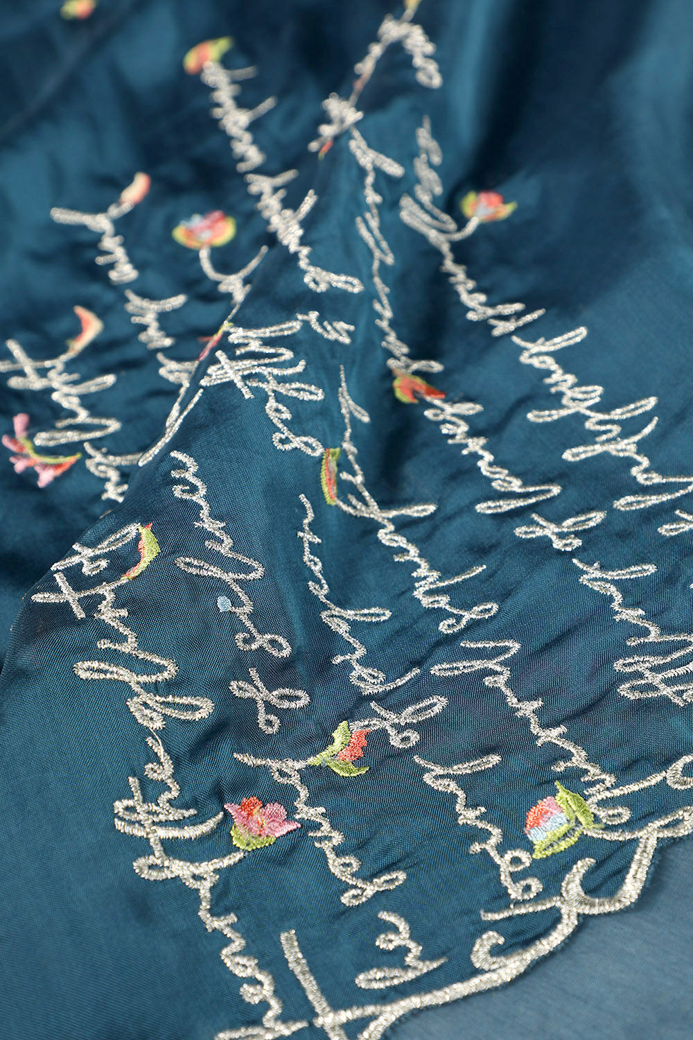 Blue Contemporary Viscose Organza Embroidery Saree image number null
