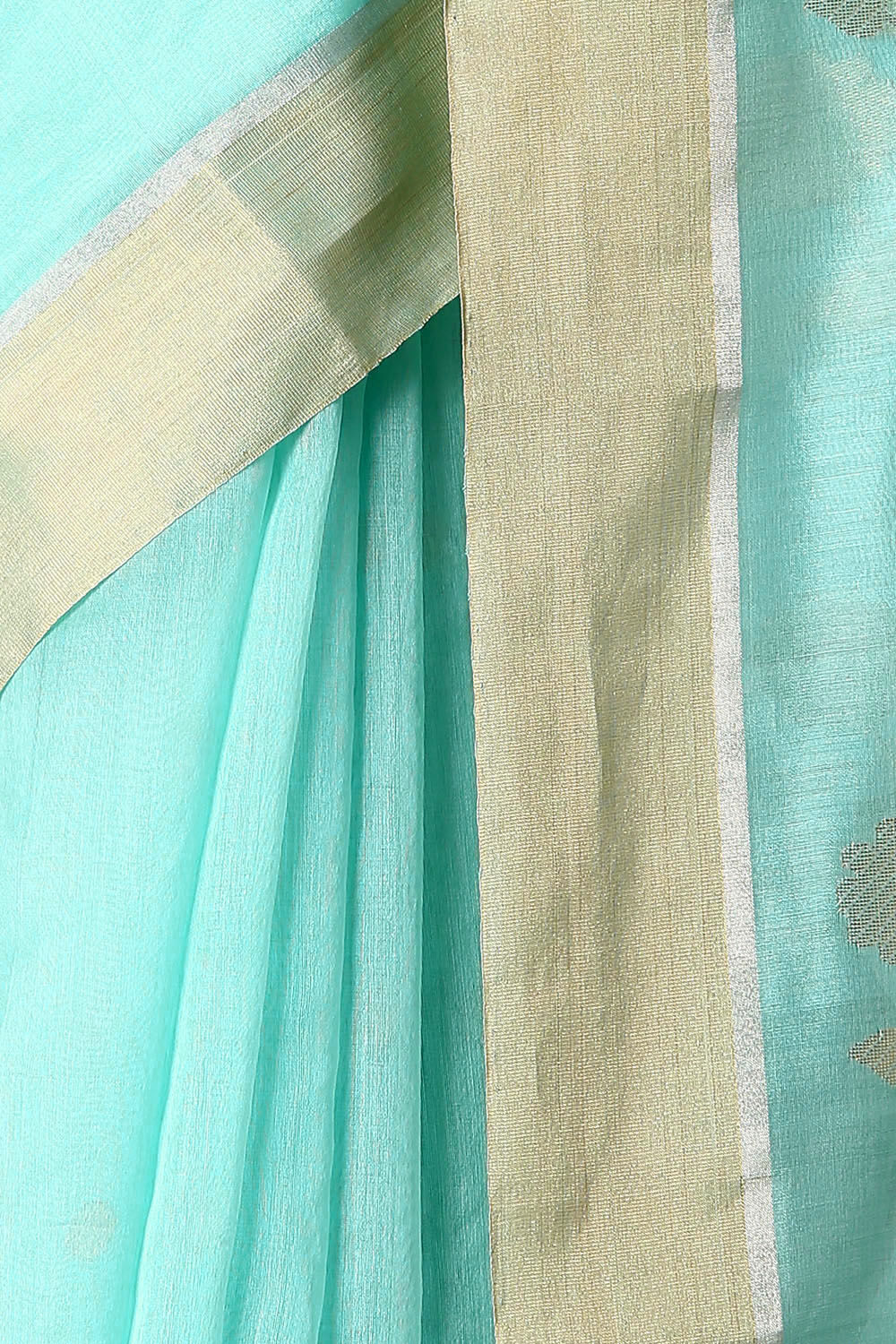Light Blue Pure Silk Cotton Chanderi Saree image number null