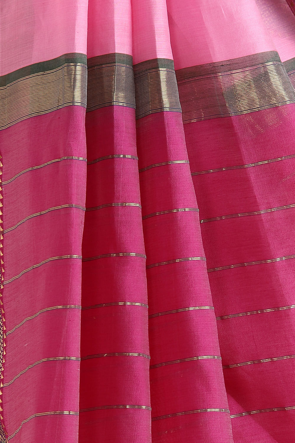 Light Pink Pure Silk Cotton Maheswari Saree image number null