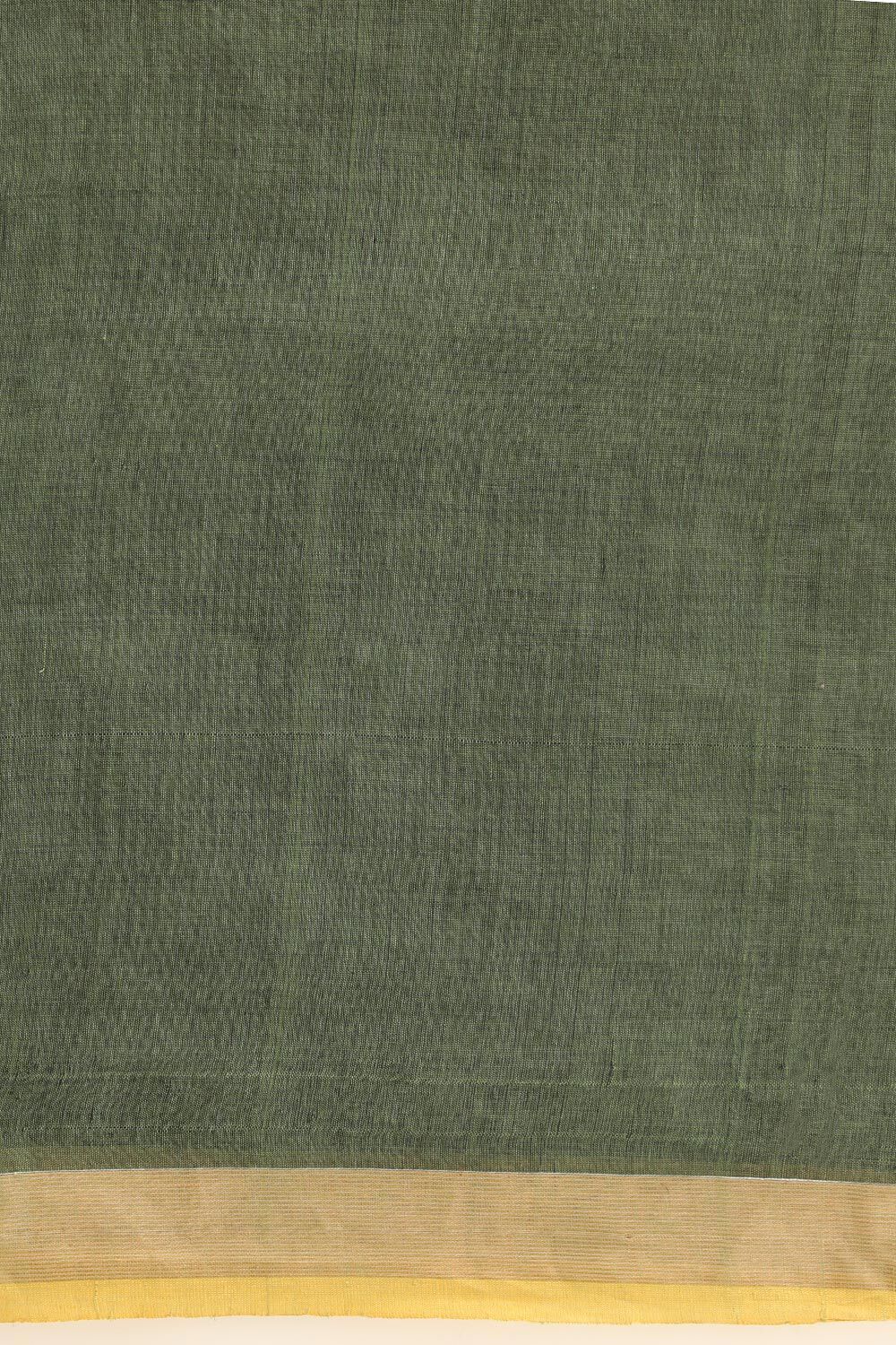 Green Pure Cotton Woven Bengali Saree image number null