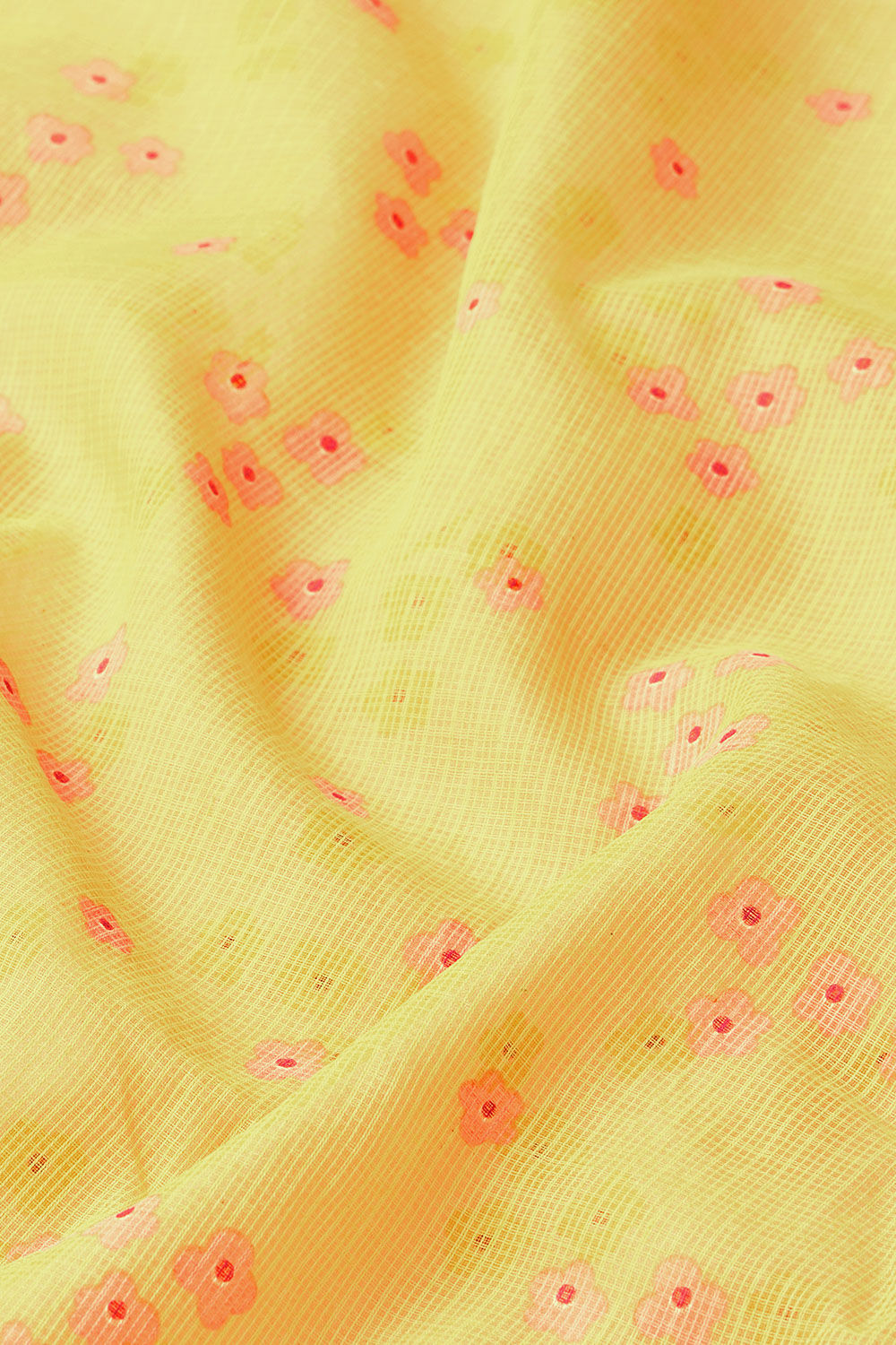 Light Yellow Bengal Pure Cotton Kota Screen Printed  Saree image number null