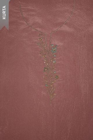 Violet Viscose Tissue Embroidered Unstitched Suit Set thumbnail image number null