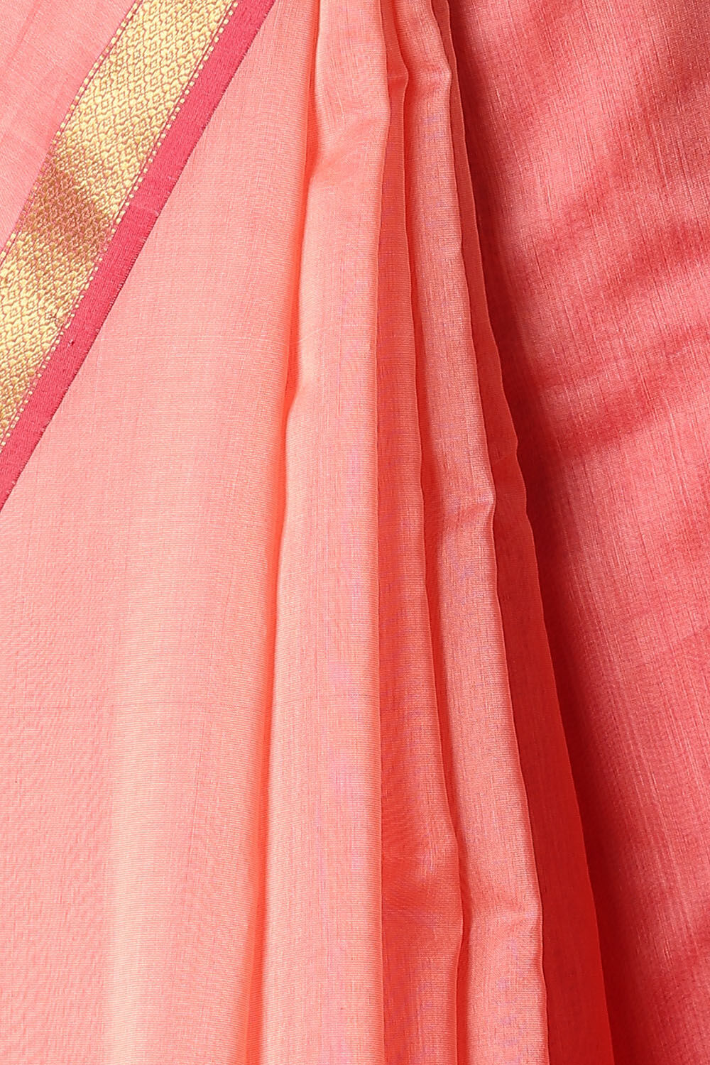 Light Orange Pure Silk Cotton Maheswari Saree image number null