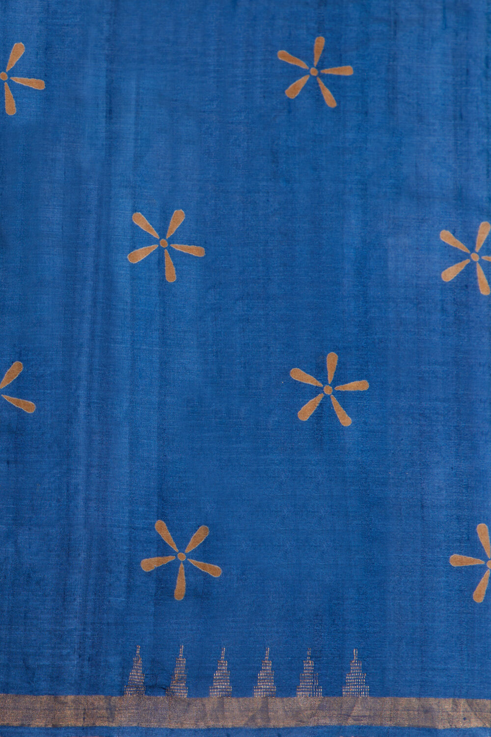 Blue Pure Tussar Silk Tie and Dye Saree image number null