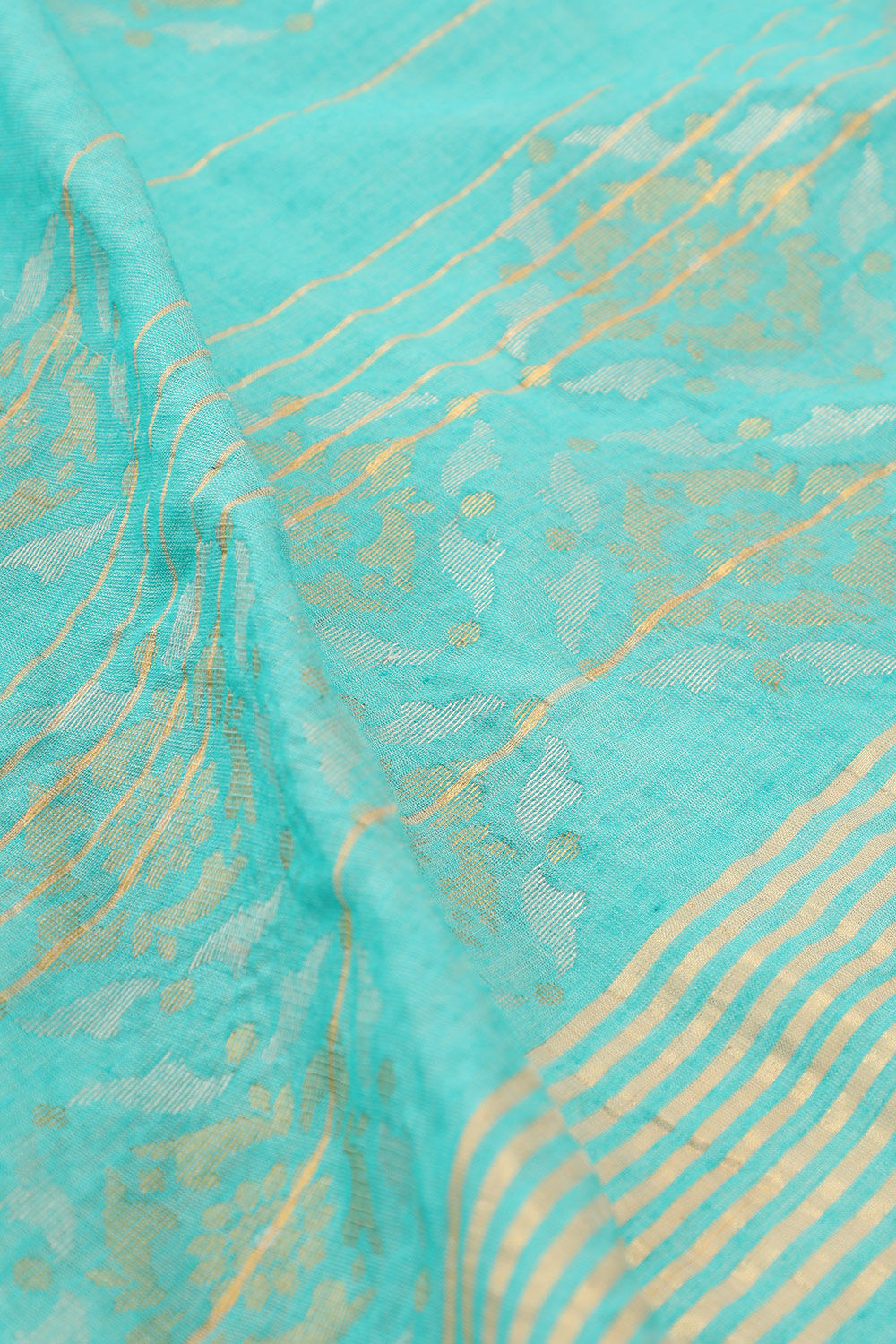 Light Blue Chattisgarh Pure Tussar Silk Woven Saree image number null