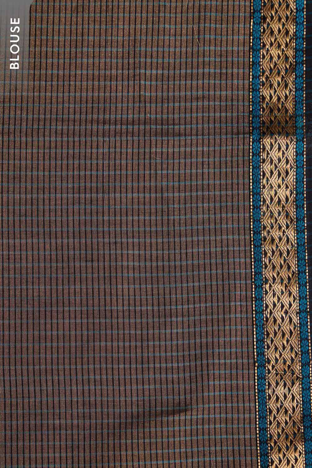 Black Woven Pure Tissue Cotton Maheshwari Saree image number null