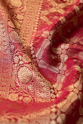 Dark Red   Woven Viscose Tissue Saree thumbnail image number null
