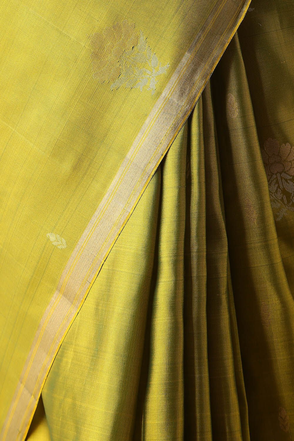 Light Green Pure Silk South Saree image number null