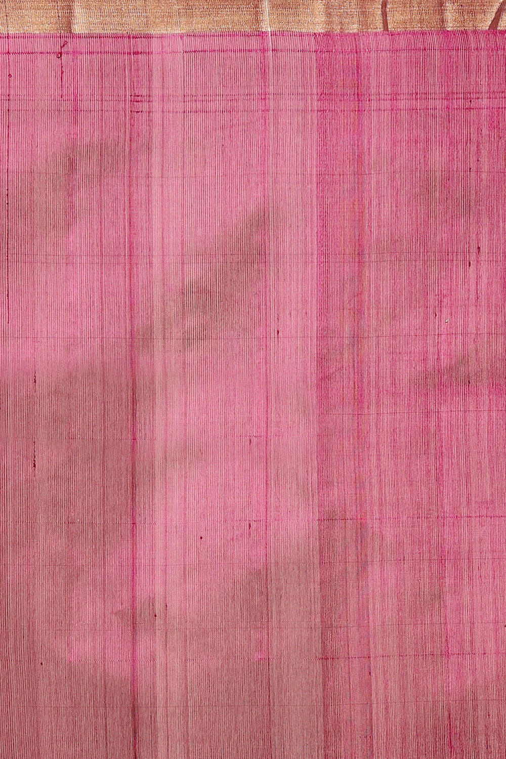 Dark Pink Pure Silk Chanderi Saree image number null