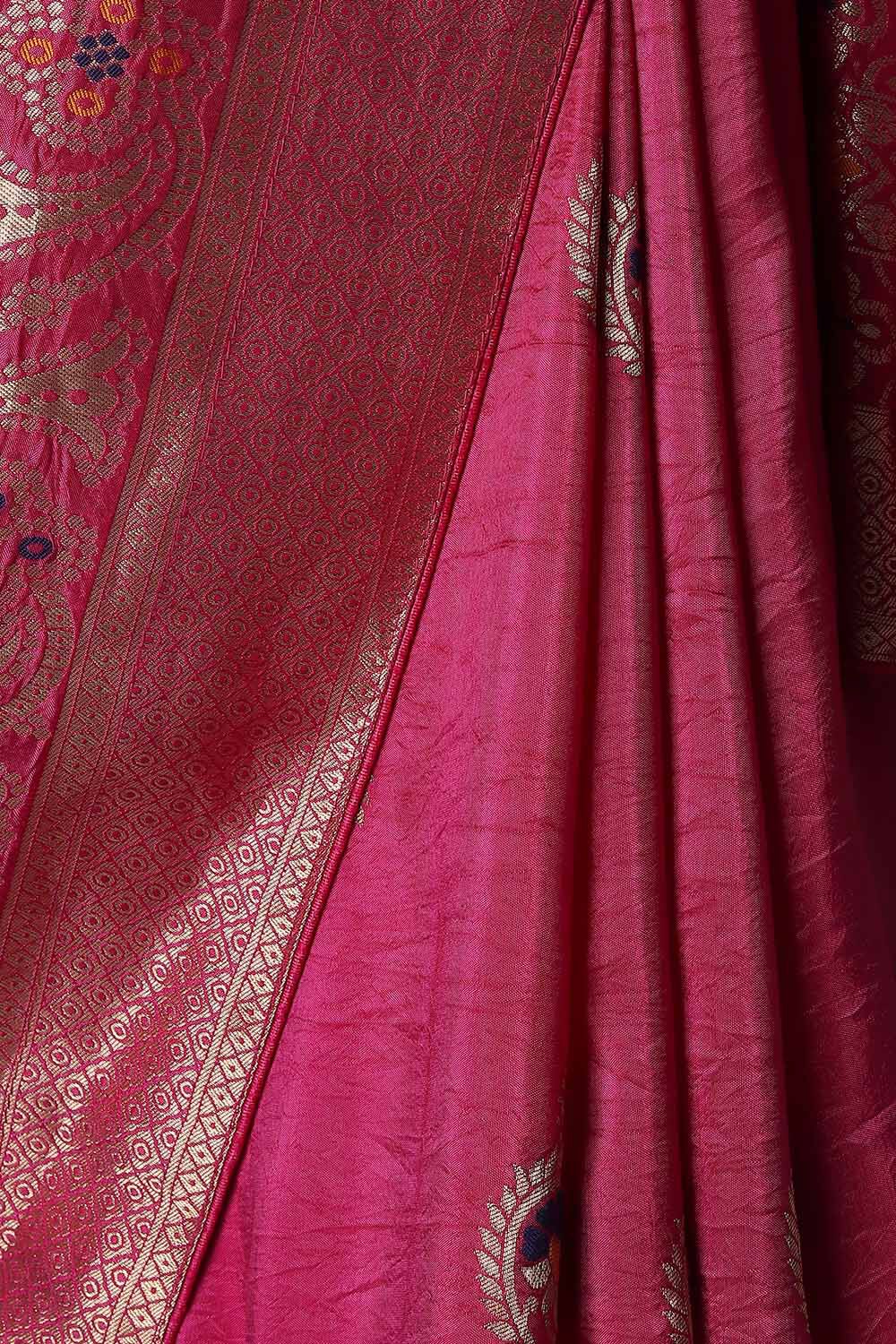 Pink Luxe Woven Saree image number null
