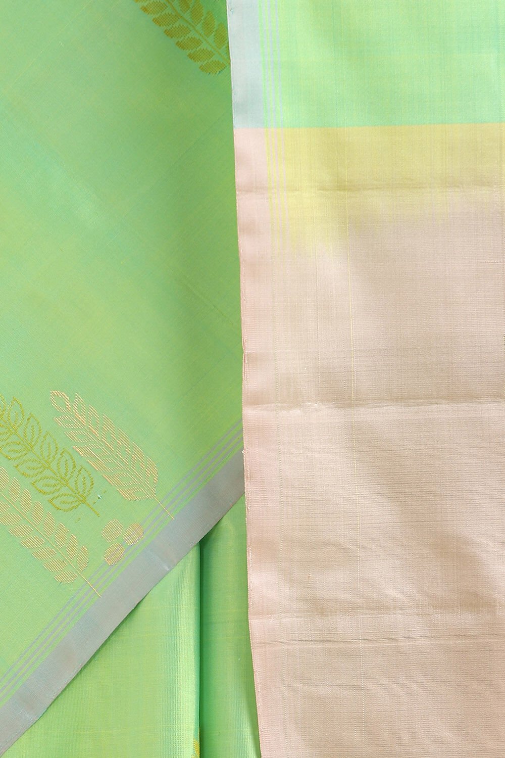 Light Green Pure Soft Silk Saree image number null