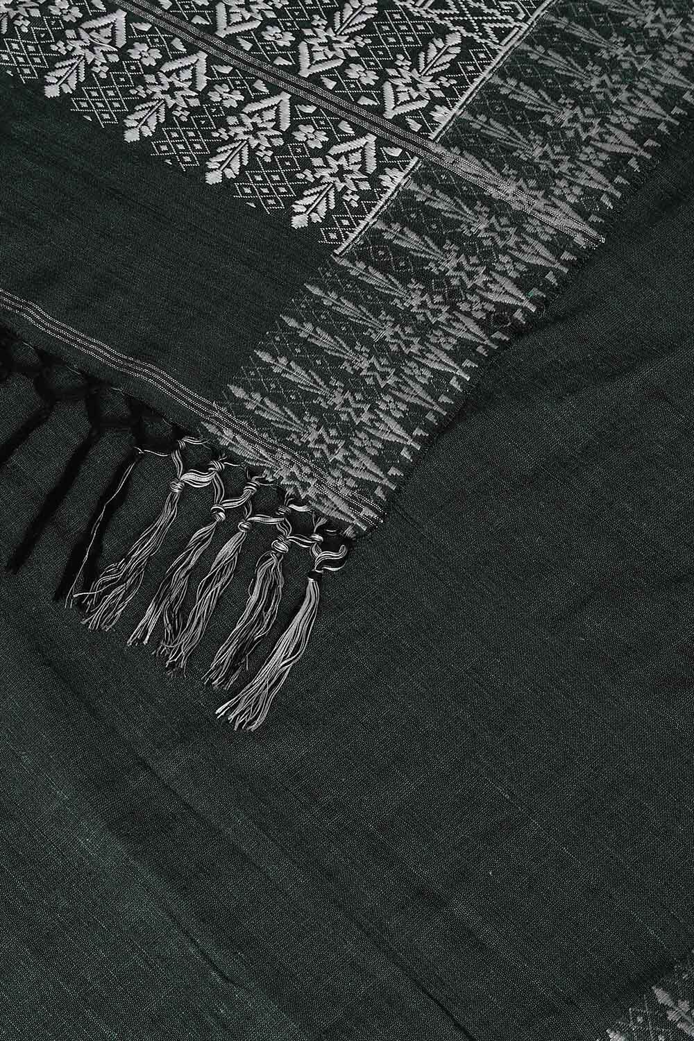 Dark Green Modal Eri Assam Saree image number null