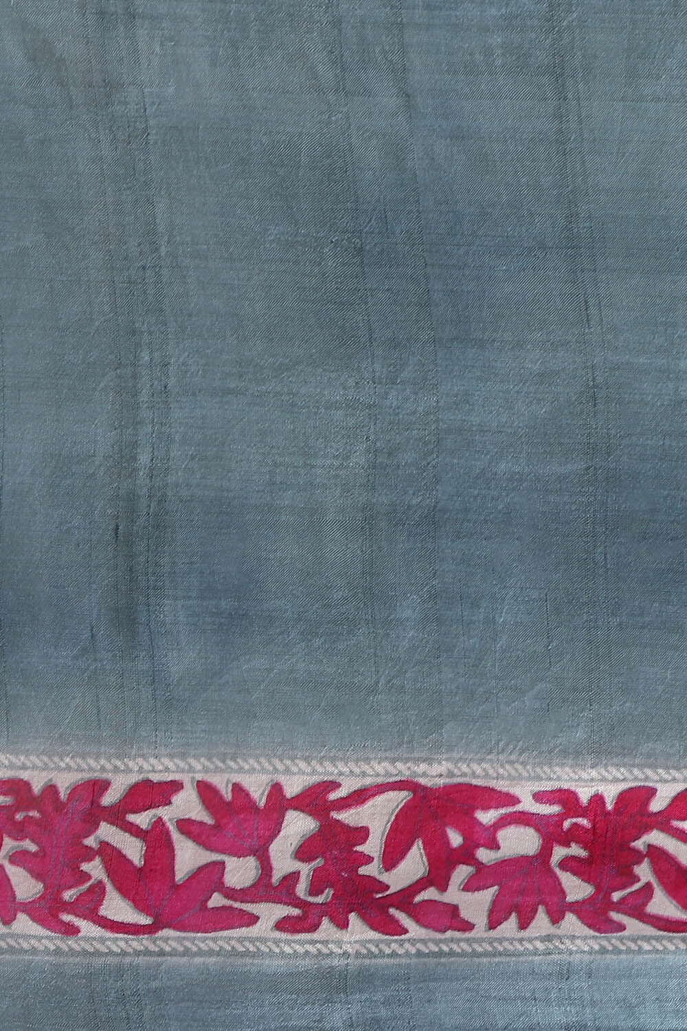 Grey Pure Silk Printed Saree image number null