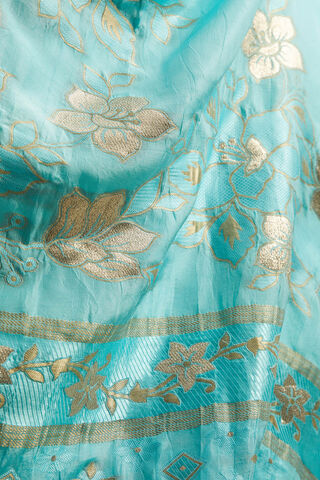 Blue Woven Viscose Luxe Saree thumbnail image number null