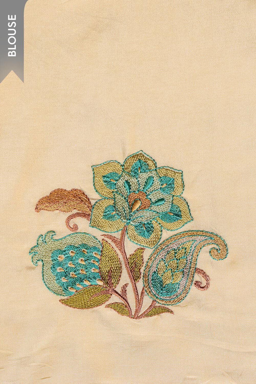 Grey Embroidered Viscose Tissue Saree image number null