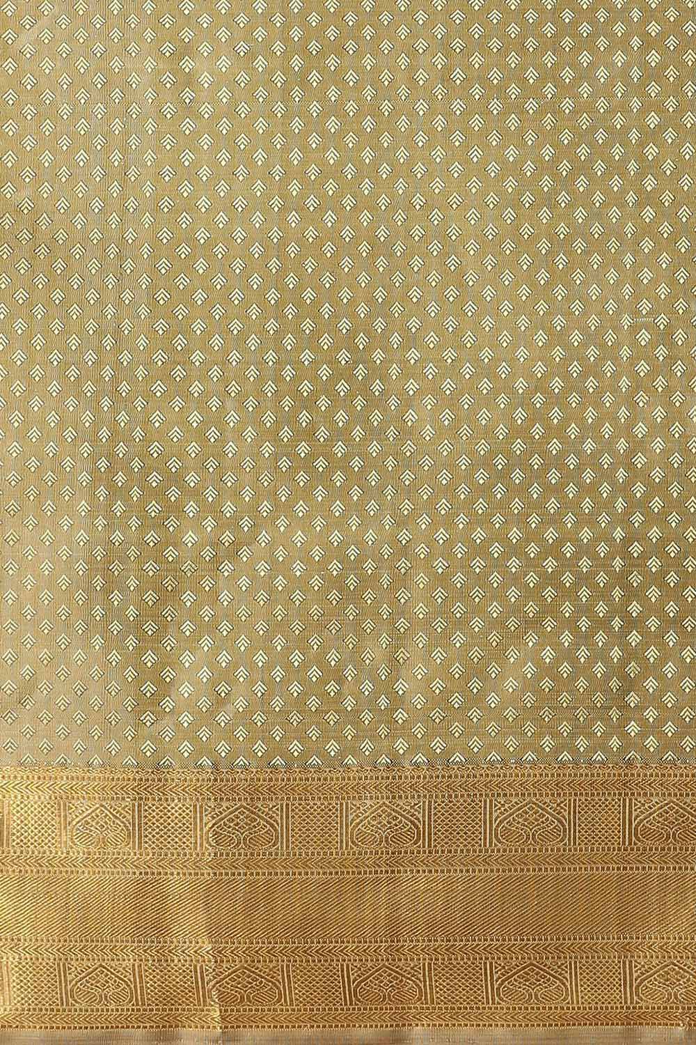 Light Green Pure Silk Kanjivaram Saree image number null