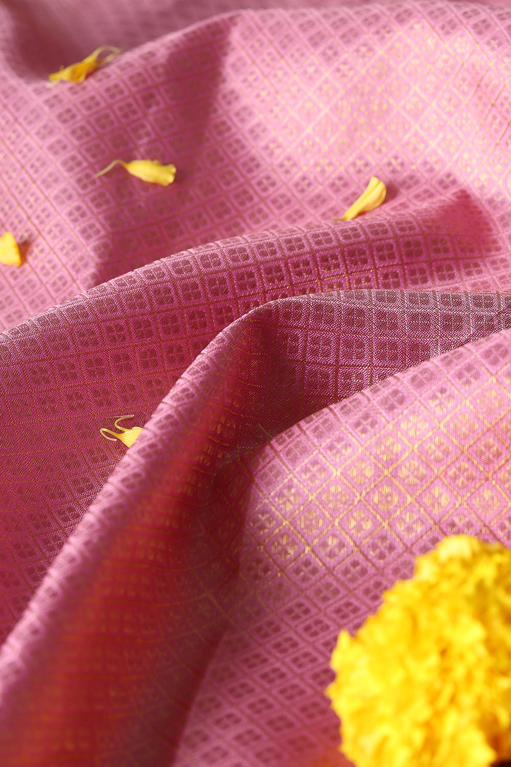 Pink Pure Silk Kanjivaram Saree image number null