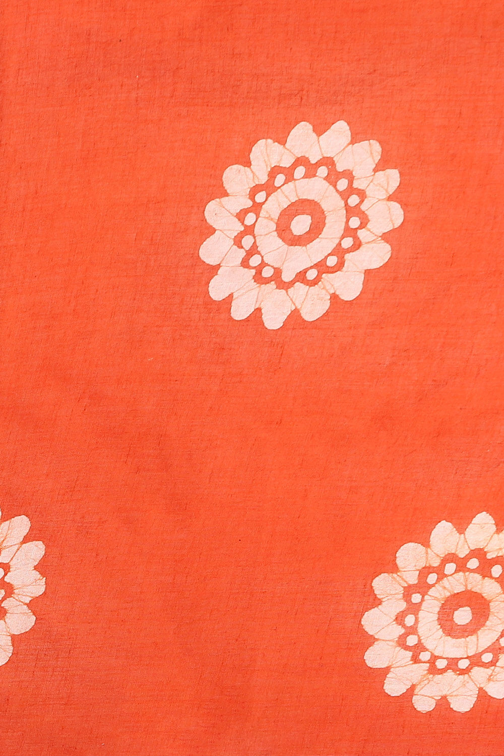 Orange Pure Cotton Batik Saree image number null