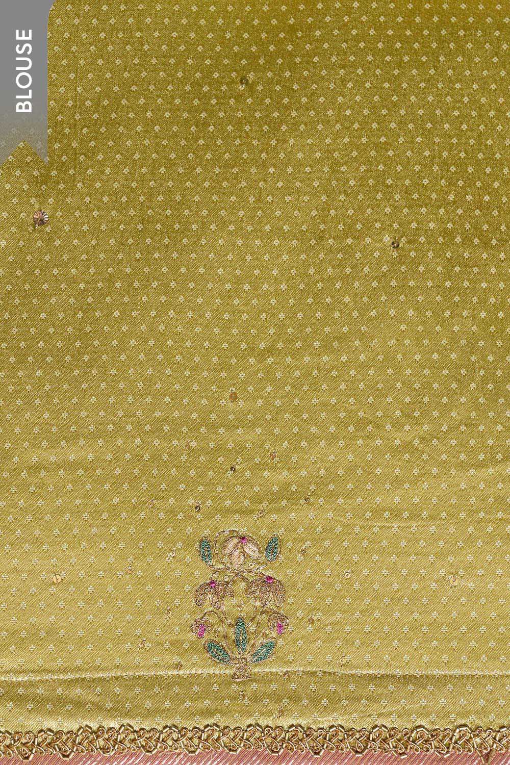 Light Green   Viscose Organza Embroidered Saree image number null
