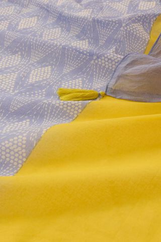 Blue Bengal Pure Cotton Mulmul Screen Printed Saree thumbnail image number null