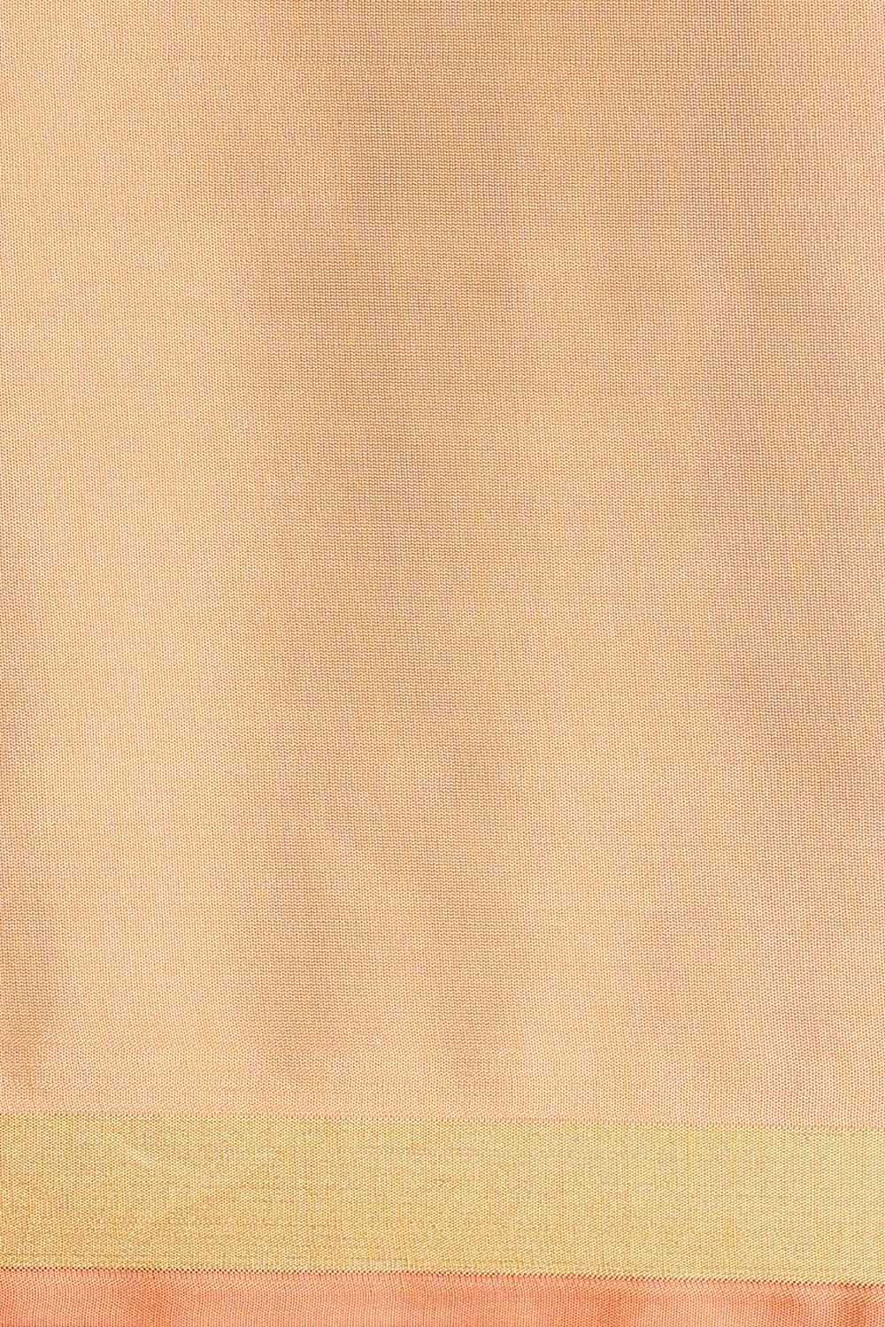 Brown Pure Silk Tencel South Saree image number null