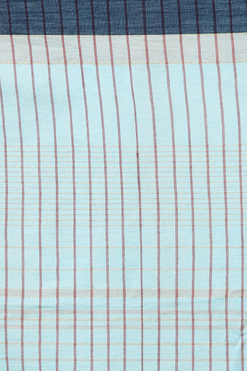 Light Blue Cotton Pure Khadi Jamdani Saree image number null