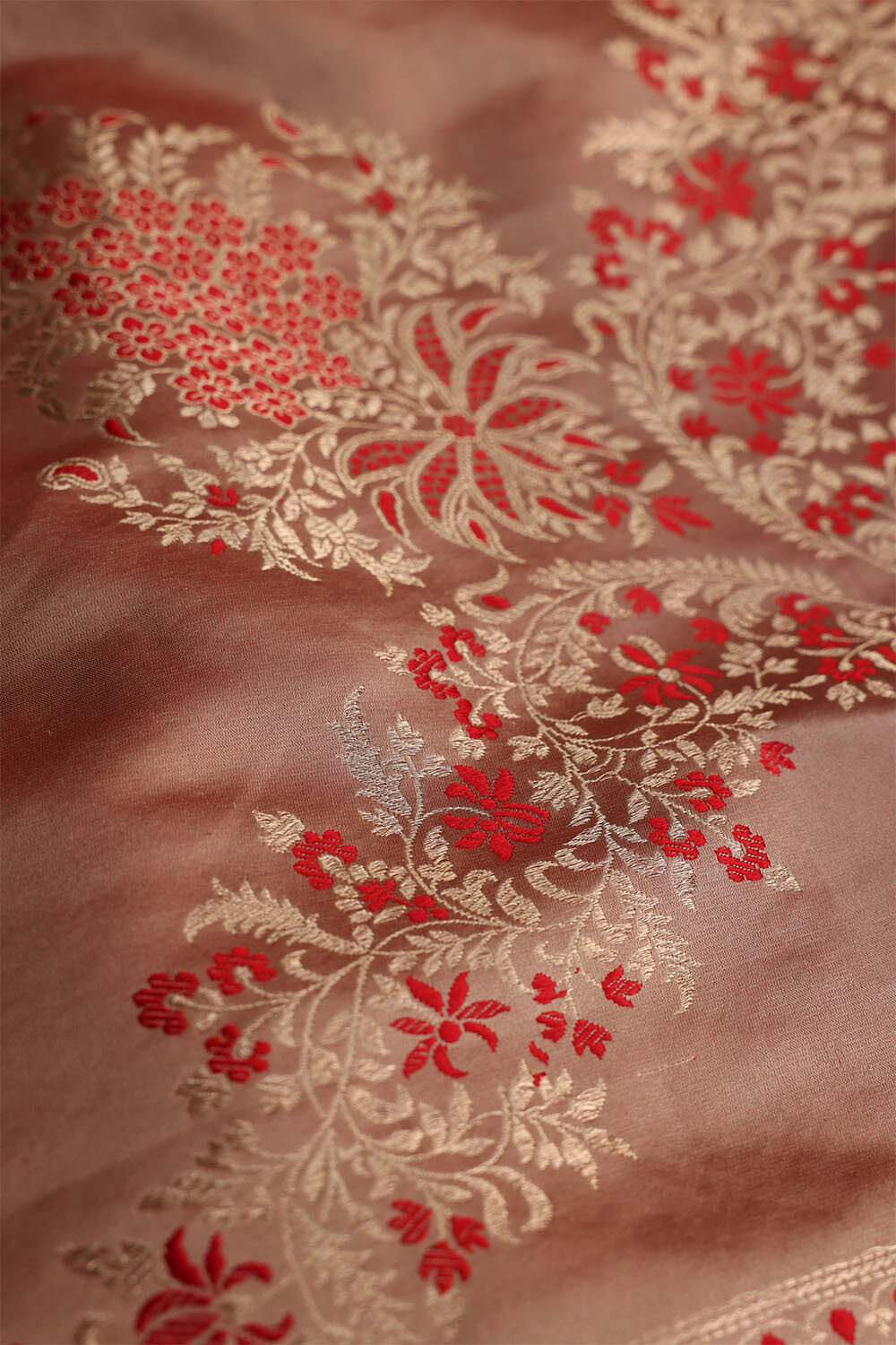 Beige Banaras Silk Saree image number null