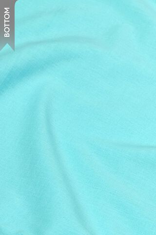 Light Blue Pure Cotton Screen Printed Unstitched Suit Set thumbnail image number null