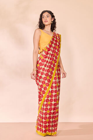 Light Green Pure Silk Block Printed Bengal Saree thumbnail image number null