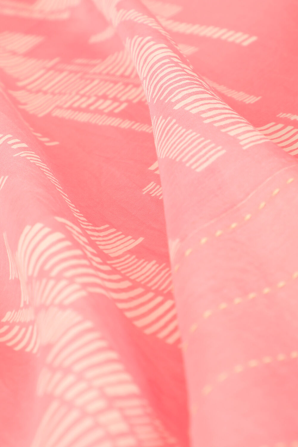 Pink Pure Silk Cotton Bagru Printed Saree image number null