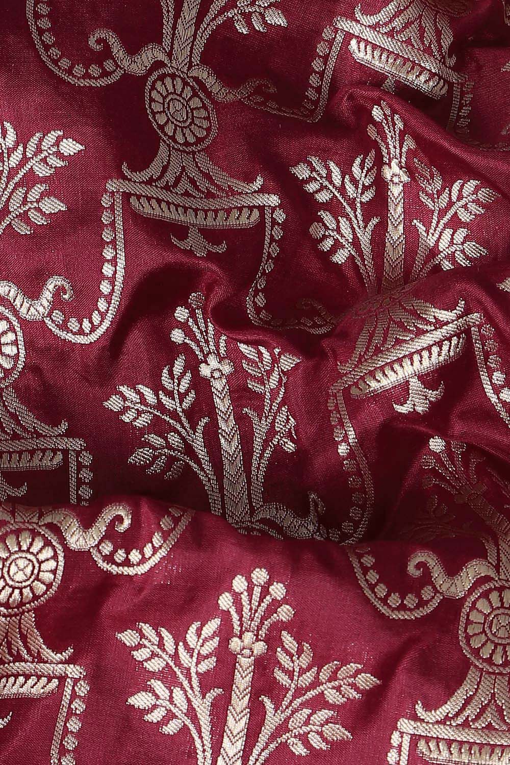 Red Pure Silk Banarasi Saree image number null