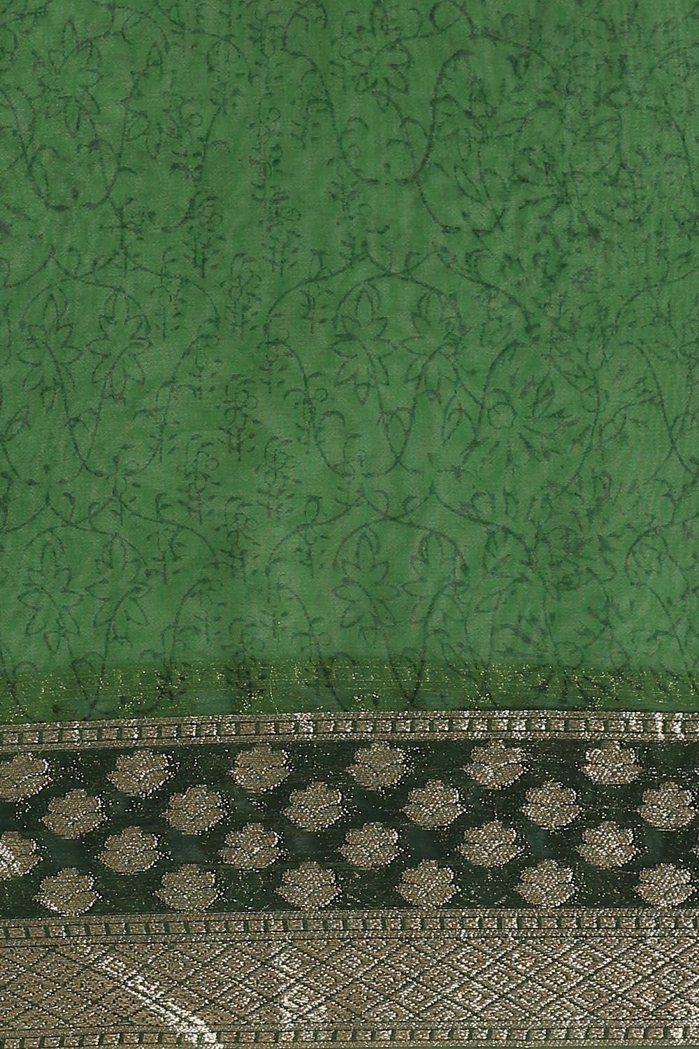 Green Viscose Georgette Banarasi Saree image number null