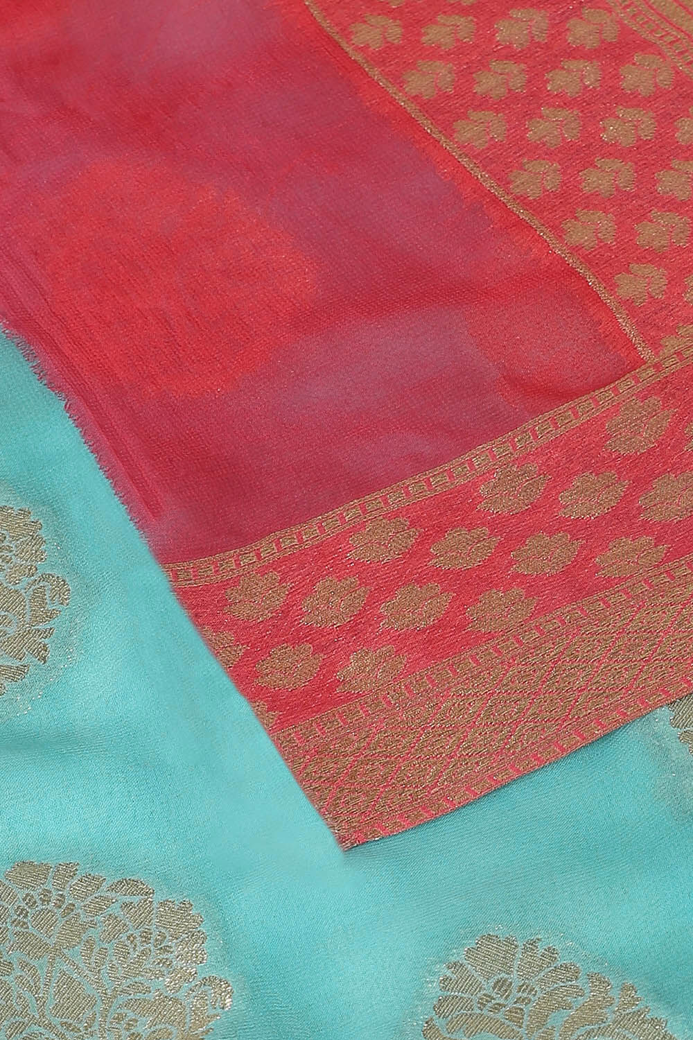 Blue Viscose Pure Georgette Banarasi Saree image number null
