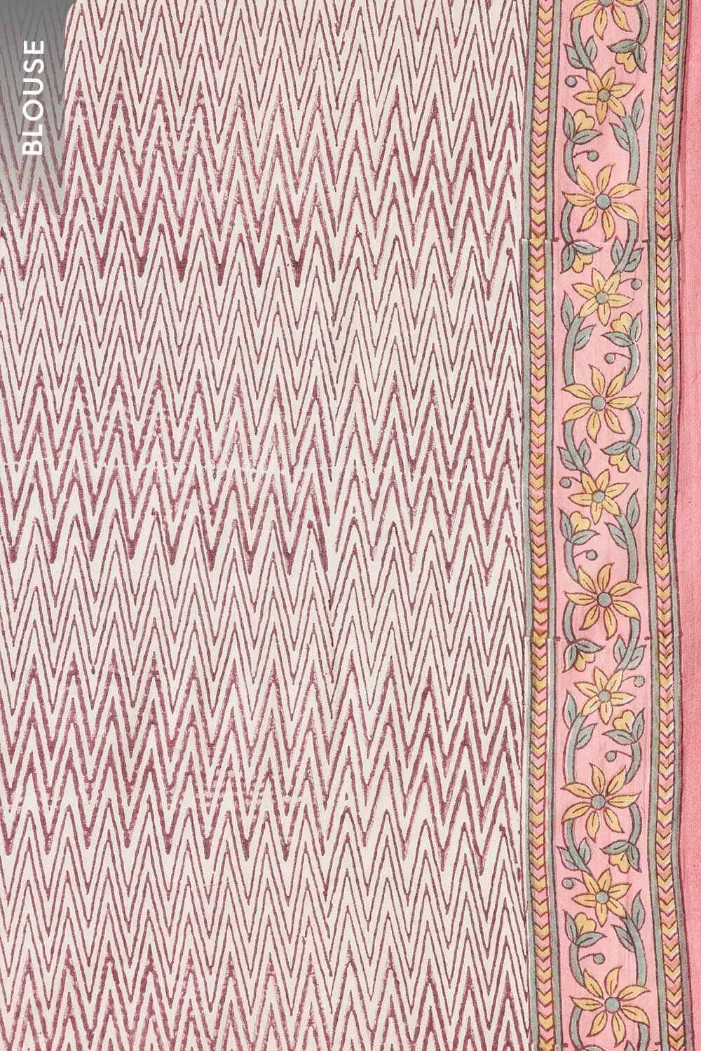 Light Pink Rajasthan Pure Cotton Printed Sanganeri Saree image number null