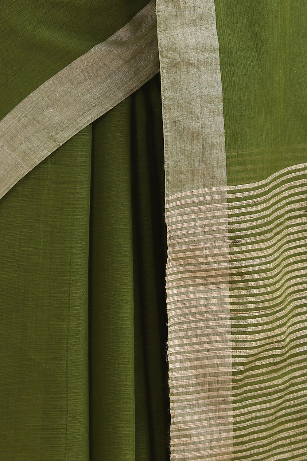 Green Pure Cotton Bengal Saree image number null