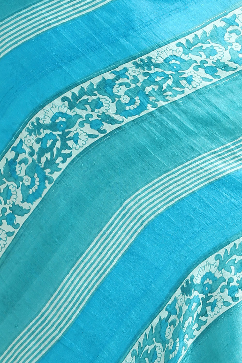 Light Blue Pure Silk Printed Saree image number null