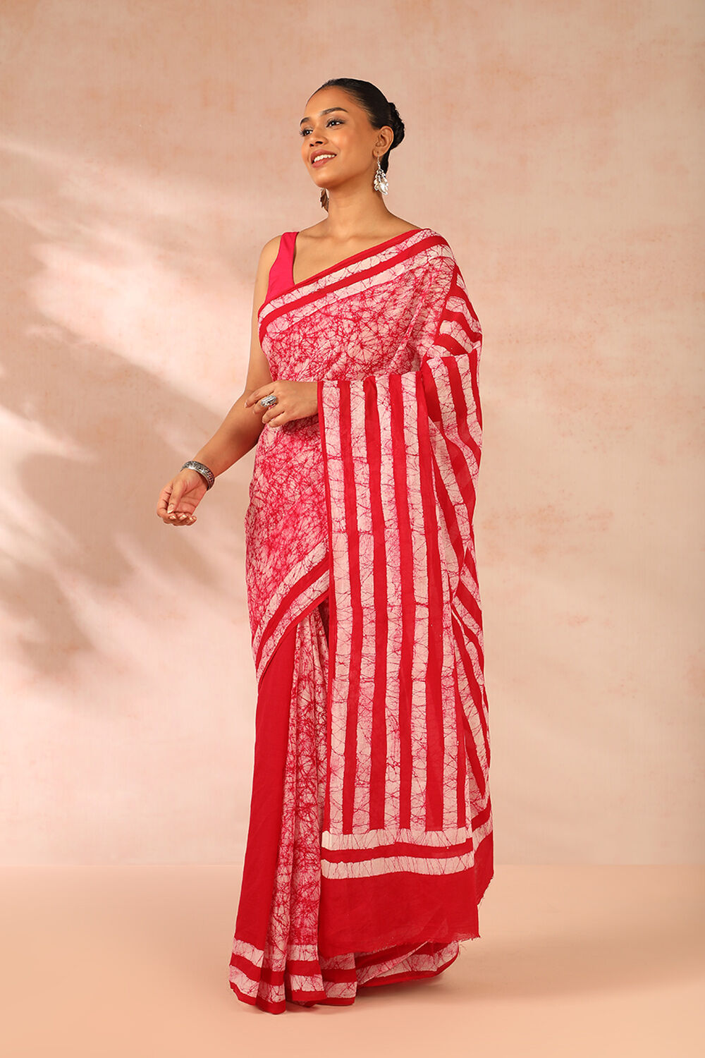 Red Ujjain Pure Cotton Printed Saree image number null