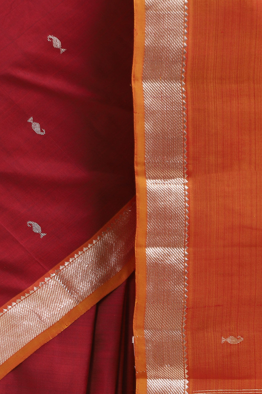 Red Pure Silk Kanjivaram Saree image number null
